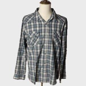Levi's pearl snap button XXl flannel shirt